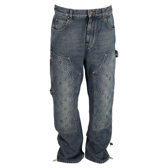 LOUIS VUITTON Other - Louis Vuitton Monogram Workwear Denim Carpenter Pants in Blue Cotton